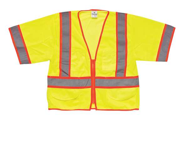5XL Class 3 High Visibility Vest, Lime