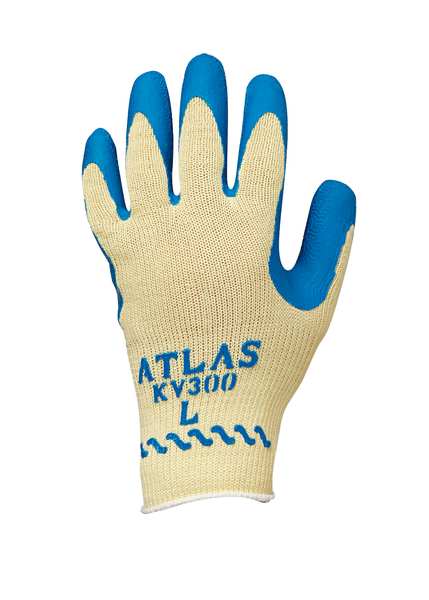 Cut Resistant Gloves, Yellow/Blue, L, PR