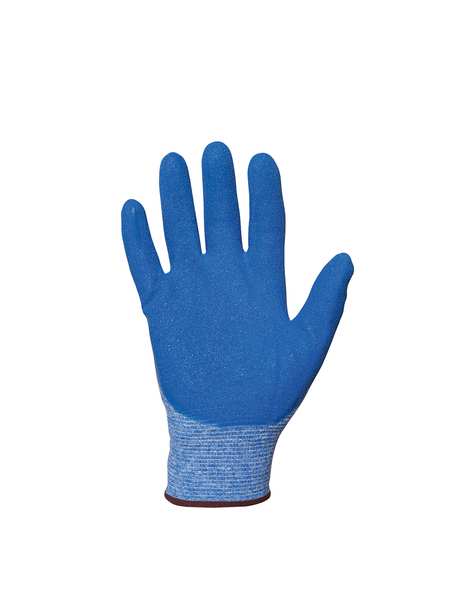 Nitrile Coated Gloves, Palm Coverage, Blue, XL, PR