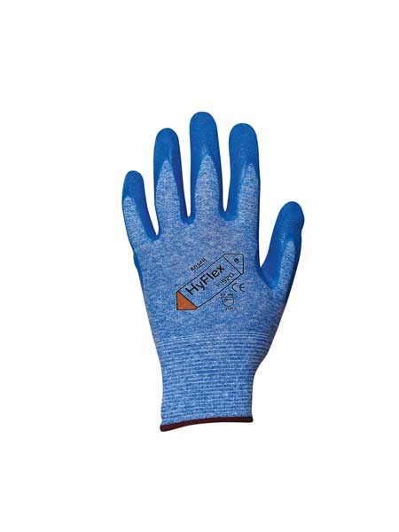 Nitrile Coated Gloves, Palm Coverage, Blue, XS, PR