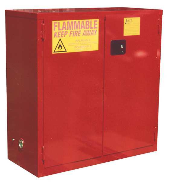 Paint and Ink Cabinet, 120 gal., Flammable, 34 x 65 x 43, Red