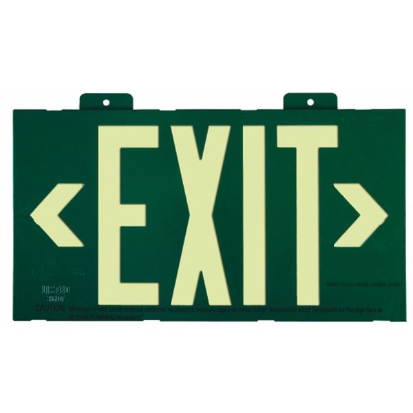 Exit Sign, 8 5/8 in x 15 7/8 in, Plastic