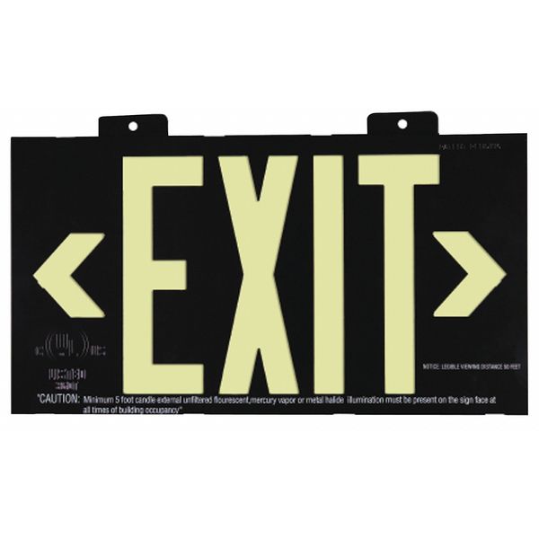 Exit Sign, 7 1/2 in x 13 in, Plastic