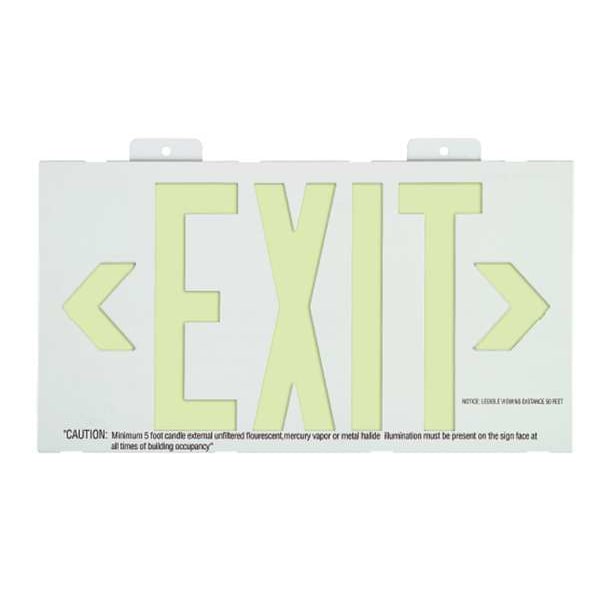 Exit Sign, 8 3/4 in x 15 3/8 in, Plastic