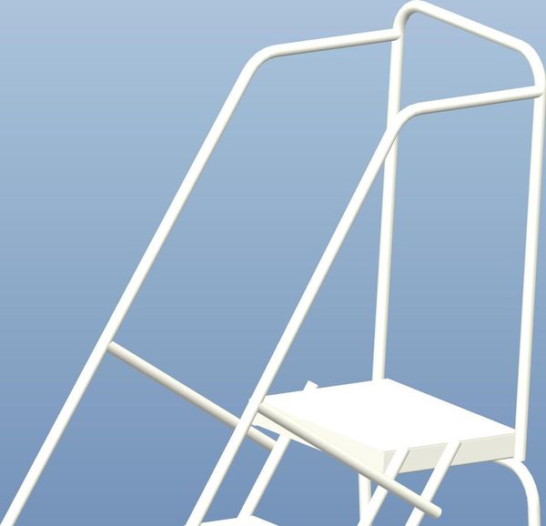 83 in H Aluminum Wheelbarrow Ladder, 5 Steps
