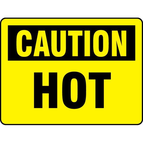 Caution Sign, 10 in Height, 14 in Width, English