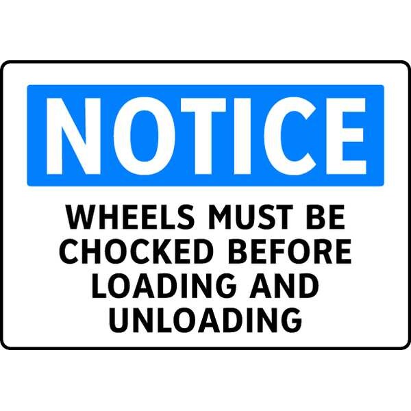 Notice Sign, 7 in Height, 10 in Width, Polyester, English