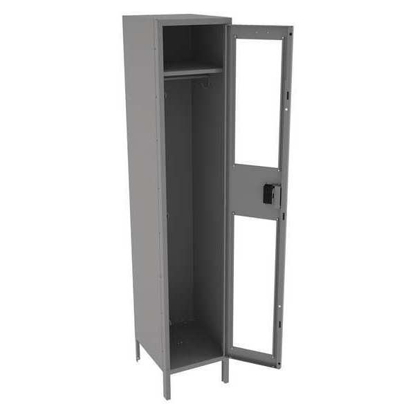 Wardrobe Locker, 45 in W, 18 in D, 78 in H, (1) Tier, (3) Wide, Gray
