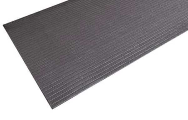 Antifatigue Mat, Black, 3 ft. L x 2 ft. W, PVC Closed Cell Foam, Corrugated Surface Pattern