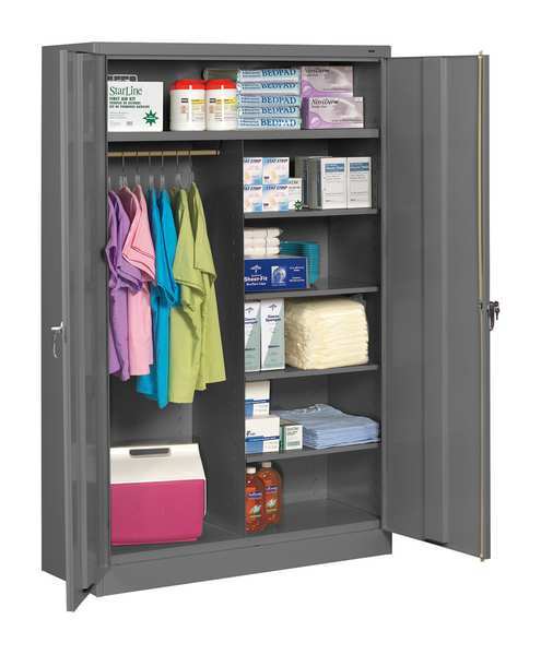 20/22 ga. ga. Carbon Steel Storage Cabinet, 48 in W, 78 in H, Stationary