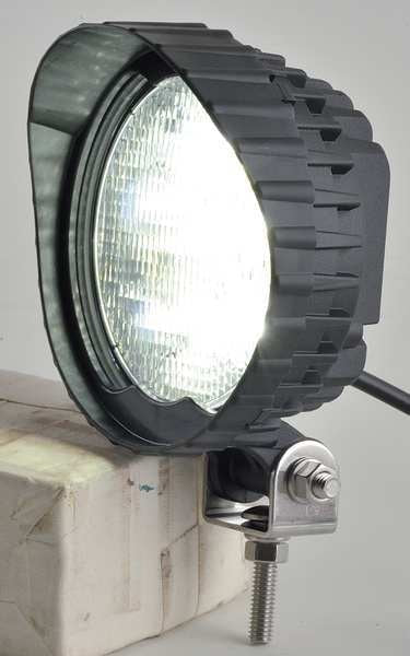 Work Light, Round, LED, 12VDC, 4-1/2 In Dia