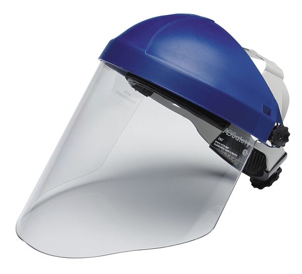 Faceshield Visor, Polycarbonate, Uncoated, 9 in Visor Height, 14.5 in Visor Width, Clear