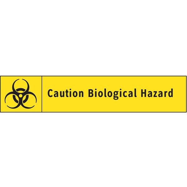 Biohazard Sign, 1 3/4 in Height, 9 in Width, Vinyl