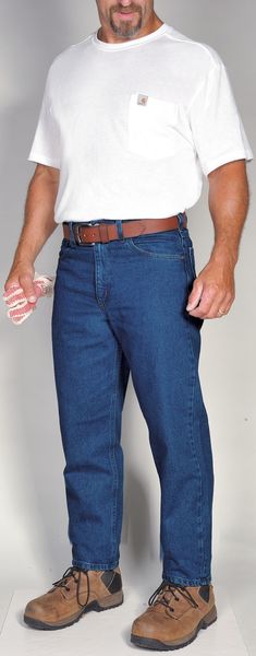 Relaxed Fit Jean Pants, Drkstn, Size54x32