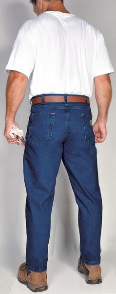 Relaxed Fit Jean Pants, Drkstn, Size44x32