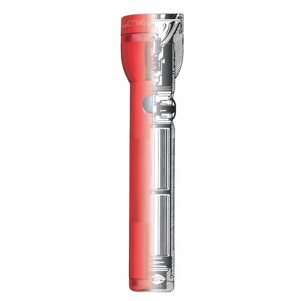 Red No Xenon Industrial Handheld Flashlight, 27 lm
