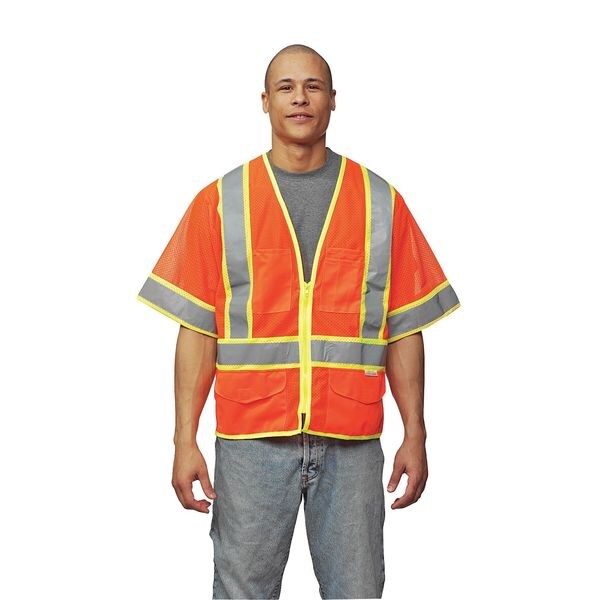 5XL Class 3 High Visibility Vest, Orange