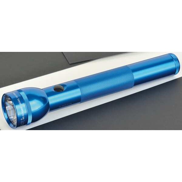 Blue No Led Industrial Handheld Flashlight, Alkaline D, 168 lm