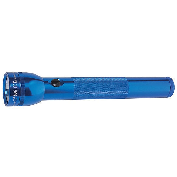 Blue No Xenon Industrial Handheld Flashlight, Alkaline D, 45 lm