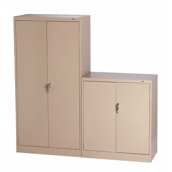 24 ga. ga. Carbon Steel Storage Cabinet, 36 in W, 72 in H, Stationary