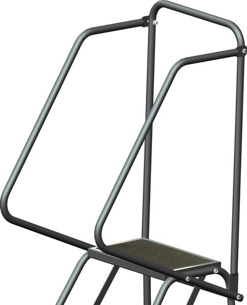 58 1/2 in H Steel Rolling Ladder, 3 Steps