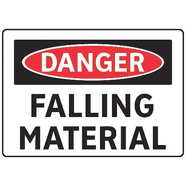 Danger Sign, 7 in Height, 10 in Width, Vinyl, English