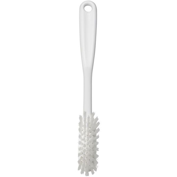 1 in W Scrub Brush, Medium, 8 3/16 in L Handle, 11 in L Brush, White, Plastic, 11 in L Overall