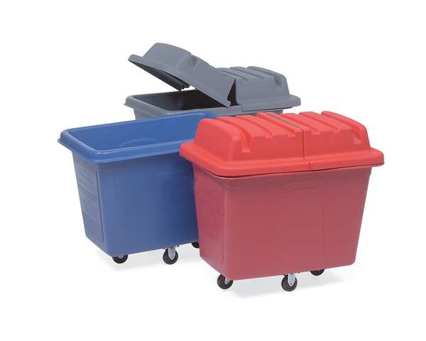 Cube Truck Lid, Black, Hinged, 8-1/2inH