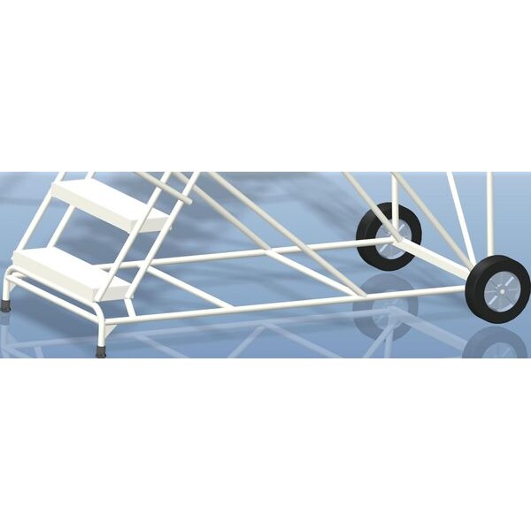 123 in H Aluminum Wheelbarrow Ladder, 9 Steps