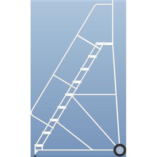 123 in H Aluminum Wheelbarrow Ladder, 9 Steps