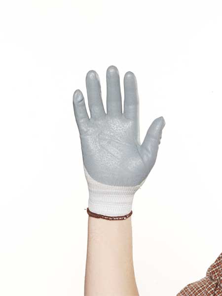 Antistatic Gloves, L, Gray/White, PR