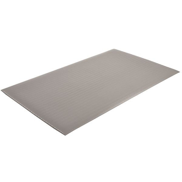 Antifatigue Runner, Gray, 60 ft. L x 4 ft. W, PVC Closed Cell Foam, Corrugated Surface Pattern