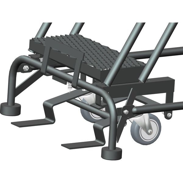 153 in H Steel Rolling Ladder, 12 Steps