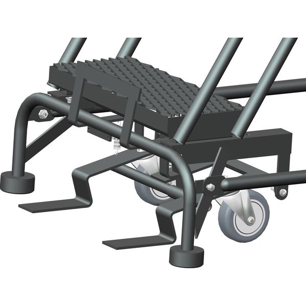123 in H Steel Rolling Ladder, 9 Steps
