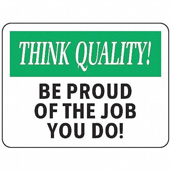 Quality Control Sign, 10 x 14In, Vinyl, ENG