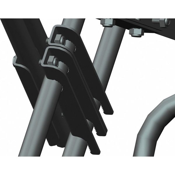 123 in H Steel Rolling Ladder, 9 Steps