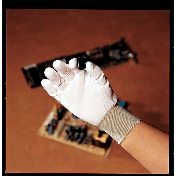 Polyurethane Coated Gloves, Palm Coverage, Black, 10, PR