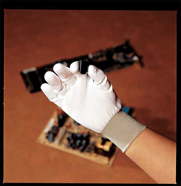 Polyurethane Coated Gloves, Palm Coverage, Black, 9, PR