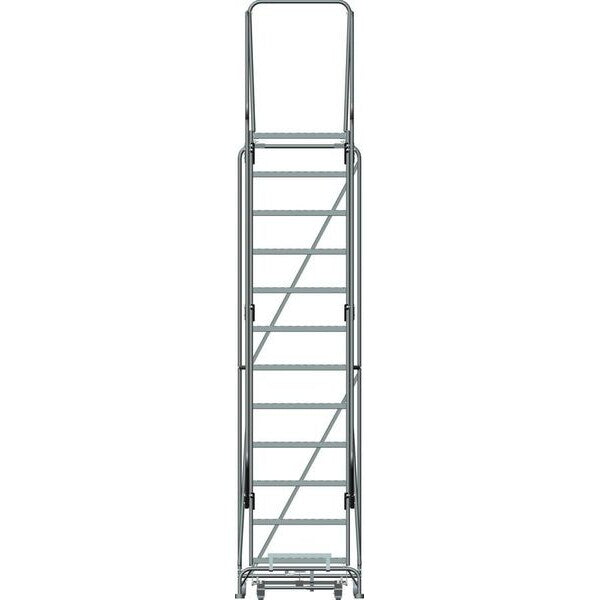 153 in H Steel Rolling Ladder, 12 Steps