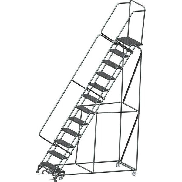 153 in H Steel Rolling Ladder, 12 Steps