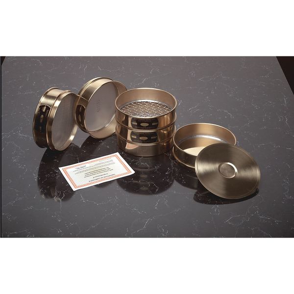 Test Pan Cover, Brass, 8 In, Lifting Ring