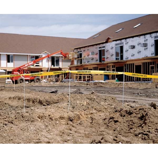 Barricade Tape, Yellow, 1000 ft x 3 In