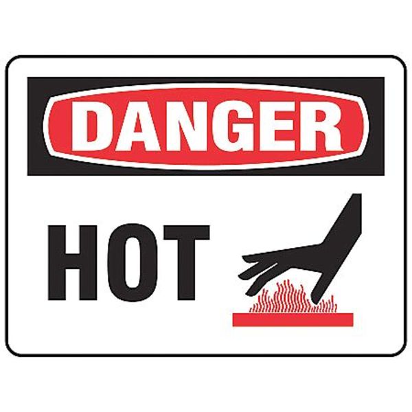 Danger Sign, 10 in Height, 14 in Width, English