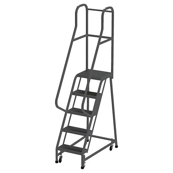 93 in H Steel Rolling Ladder, 5 Steps