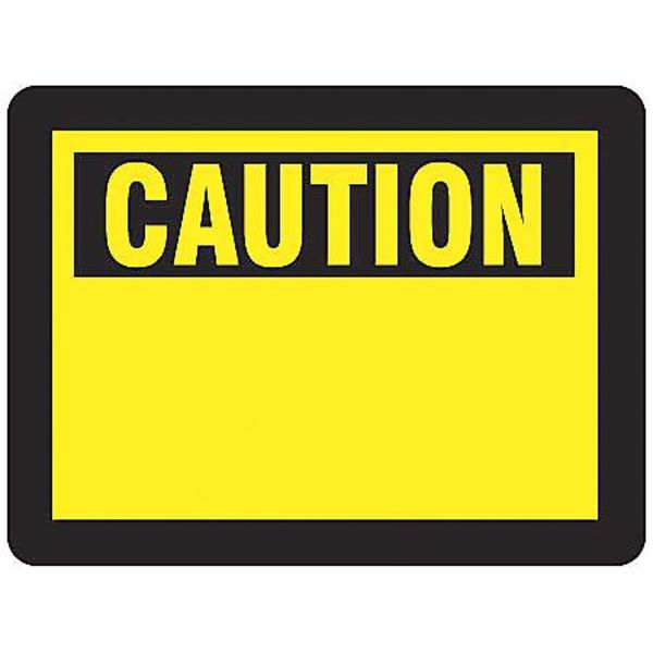 Caution Sign, 10 in Height, 14 in Width, Fiberglass