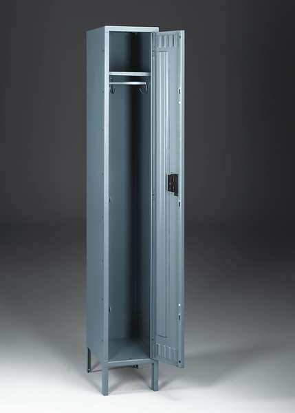 End Locker Base, 12 In, Gray