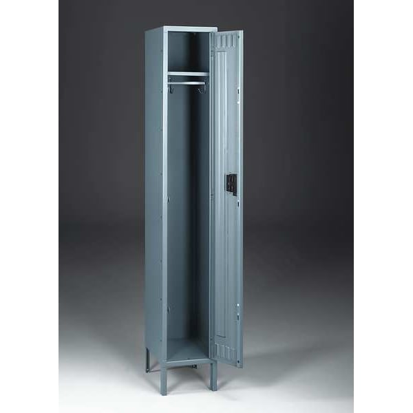 Wardrobe Locker, 45 in W, 18 in D, 78 in H, (1) Tier, (3) Wide, Gray