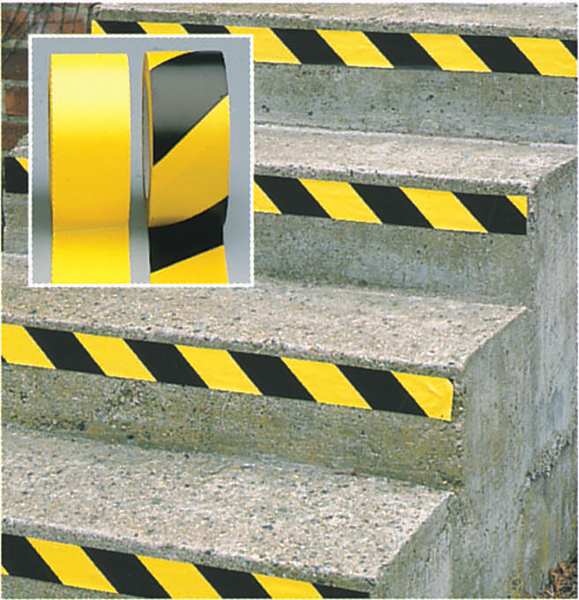 Floor Marking Tape, General Purpose, Solid, Yellow, 2 in x 180 ft, 5 mil Thickness, Vinyl