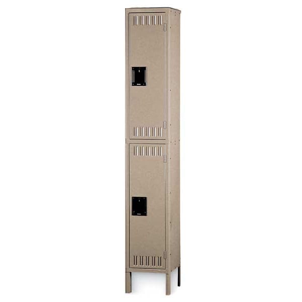 Wardrobe Locker, 36 in W, 18 in D, 78 in H, (2) Tier, (3) Wide, Sand