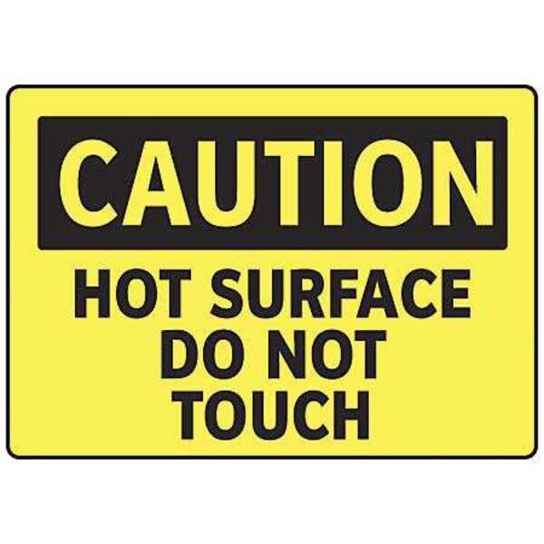 Caution Sign, 7 in Height, 10 in Width, Vinyl, English
